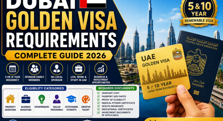 Dubai Golden Visa requirements guide