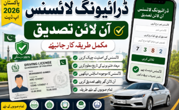 Online driving license verification in Pakistan